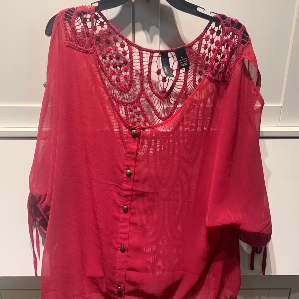 Pink crochet top